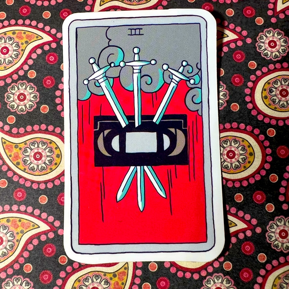 THREE OF SWORDS Tarot Witchy Spiritual Light Worker Magick Occult Fortune Reader